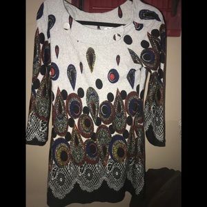 Patterned Women's Tunic Top